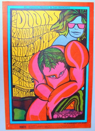 Bill Graham Bg 93 Fillmore/winterland Poster,  Doors,  Procol Harum 1st Print 1967