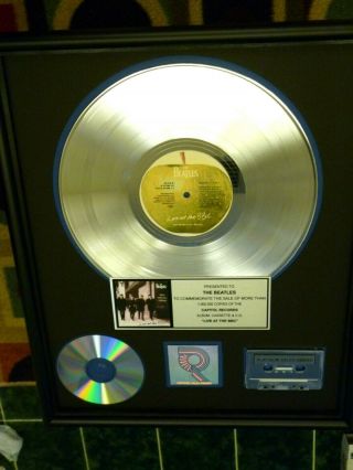 Beatles Live At Bbc Official Riaa Platinum Gold Record Award Gold Disc J.  Lennon