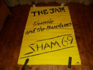 The Jam,  Sham 69,  Siouxsie And The Banshees : Polydor Advertising Poster 1978