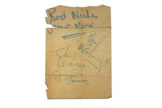 The Beatles Signed Paul Mccartney,  John Lennon And George Harrison