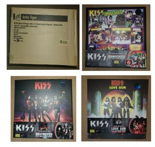 Kiss Bif Bang Pow Deluxe Box Set Lot; Destroyer,  Love Gun,  Alive Ii,  Unmasked
