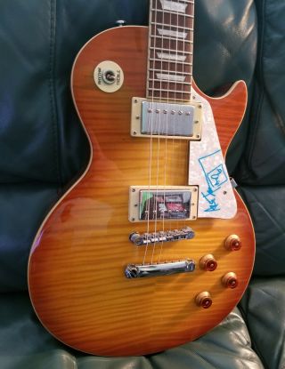 KISS ACE FREHLEY SIGNED EPIPHONE HONEYBURST LES PAUL STANDARD ELECTRIC GUITAR 2