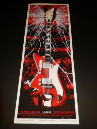 White Stripes Concert Poster 2007 Wallingford Rob Jones Signed Silk Screen Print