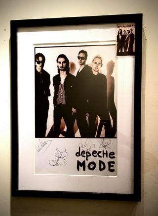 Depeche Mode Signed 1993 Song Of Faith Devotion.  Framed W/coa And Vip Pass