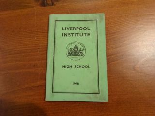 Beatles Liverpool Institute Green Book 1958