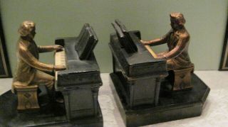 Liberace Owned Estate Vintage Beethoven Statue Bookends 1932 Jb Hirsch Co.