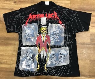 Vintage Official Metallica 1992 All - Over Print Ringmaster T - Shirt Size Xl,  Metal