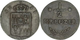 Germany - Würzburg: 1/2 Kreuzer Copper 1811 - Xf,