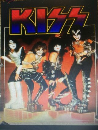 Kiss 1977 Love Gun Group Pose On Cubes Aucoin 41