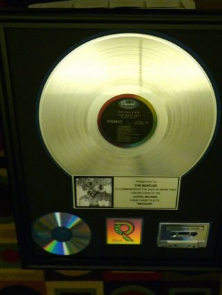 Beatles Revolver Official Riaa Platinum Gold Record Award Gold Disc J.  Lennon