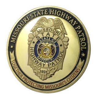 U.  S.  Missouri State Highway Patrol Trooper | Gold Plated Police Challenge Coin