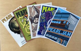 Pearl Jam Wrigley Field Chicago 2018 Poster Set The Away Shows