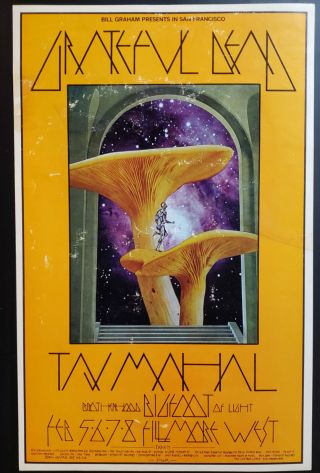 Grateful Dead Concert Poster 1970 Taj Mahal Fillmore
