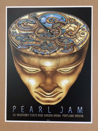 Pearl Jam Official Concert Poster Portland 11 - 29 - 13 Rose Garden Emek