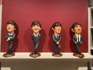 1984 Beatles Esco Set Of 4 Molded 18” Statues Vintage