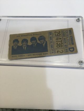 Concert Ticket Stub & Booklet Beatles At Shea Stadium Ticket Aug 15,  1965