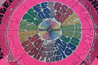 1967 Grateful Dead & Jefferson Airplane Kaleidoscope Concert Poster LA 2