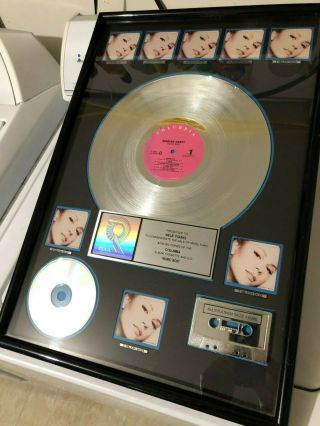 Mariah Carey Music Box Riaa R Hologram Multi - Platinum 8 Mil.  Sales Award Vinyl