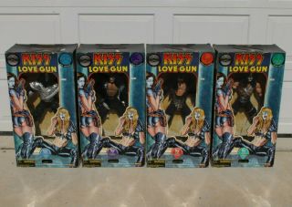 Set Of 4 Nos Giant Kiss Love Gun Figures 24 " Tall 1998 Fun 4 All Limited Edition