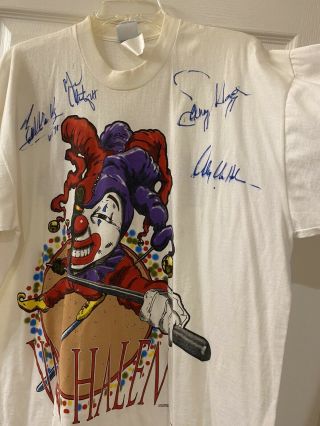 Eddie Van Halen Autograph Signed Balance Tour Official Shirt Sammy Hagar