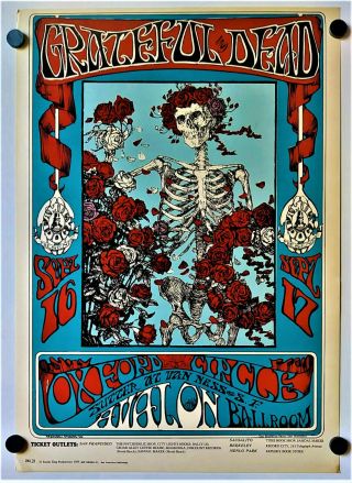 Grateful Dead 1966 Avalon Ballroom Concert Poster Fd 26 (3) Third Print
