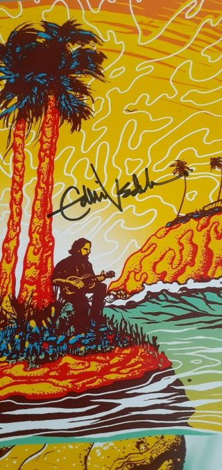 2020 Ohana Festival Eddie Vedder Pearl Jam Signed Munk One Variant Poster Le50