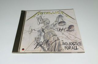 Metallica And Justice For All Promo Signed X4 James Hetfield Kirk Lars & Newsted
