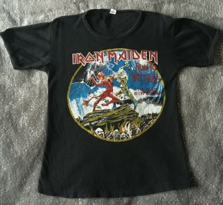 Iron Maiden - Run To The Hills Vintage T - Shirt (s) 1982 Smal Black
