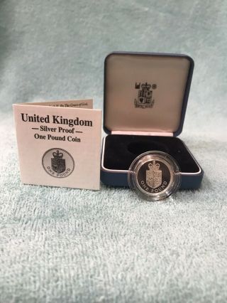 United Kingdom 1988 £1 Silver Coin Low Production