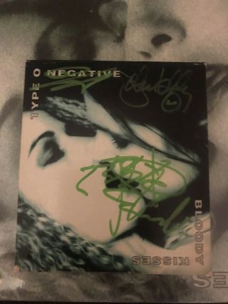 Type O Negative Band Signed " Bloody Kisses " Cd