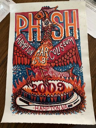 Phish 2009 Hampton Coliseum Jim Pollock Poster Print