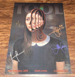 Tool Poster Auckland Zealand Tour Band Signed /500 Miles Johnston Spark