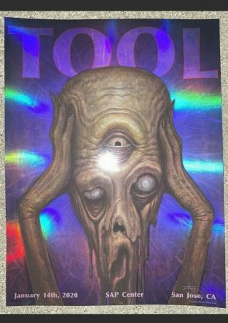 Tool Poster San Jose Sap Center 2020 Concert Tour Limited Edition Holographic