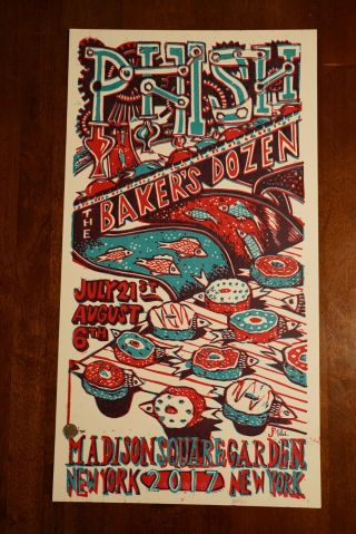 Official Phish Bakers Dozen Concert Poster Jim Pollock Signed Numbered