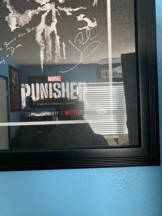 Jon Bernthal The Punisher Signed Mini Poster Framed JSA Certificate 2