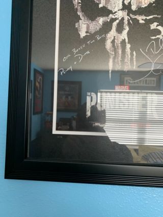 Jon Bernthal The Punisher Signed Mini Poster Framed JSA Certificate 3