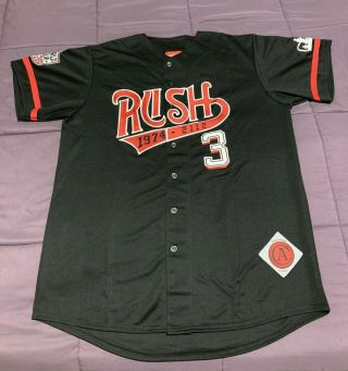 Rush Clockwork Angels Tour 2012/13 Baseball Jersey Xl Black Never Worn