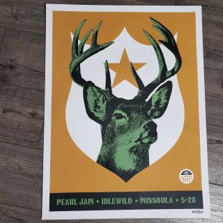 Pearl Jam Missoula 2003 Poster Ames Rare