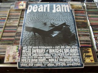 Rare: Pearl Jam Ames Bros 1993 Tour Poster 19.  5x29