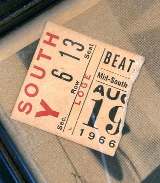 The Beatles Ticket Stub 1966 Final Tour Plus John Lennon Book