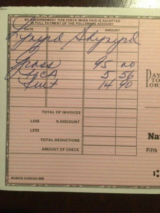 Real - Lynyrd Skynyrd Signed Pay Checks,  Gary Rossington,  Allen Collins,  More