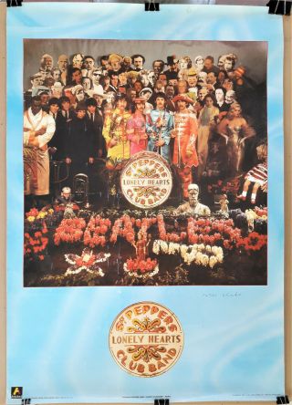 Beatles Sgt Peppers Lonely Hearts Club Band 1987 Poster Peter Blake Autographed