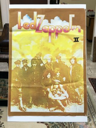 Vintage Led Zepplin ll Record Store Promo Jumbo Size 58x40 Poster 3
