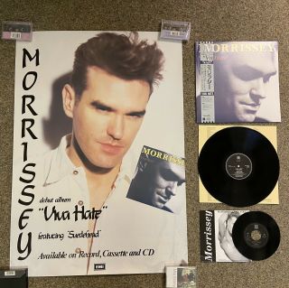 Morrissey Viva Hate Promo Pack - Lp With 7” & Japnaese Promotional Poster Rare