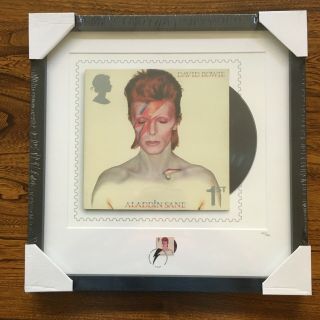 Aladdin Sane David Bowie Royal Mail Limited Edition Framed Print & Stamp - Rare