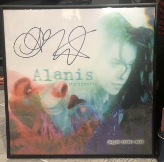 Alanis Morissette Jagged Little Pill Autographed Vinyl Album Framed