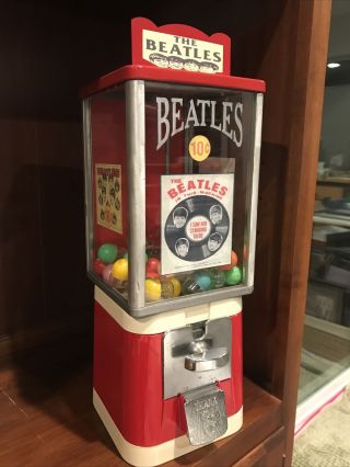 The Beatles Gum - Ball Machine Vintage Restored W/ Key 10cent Acorn
