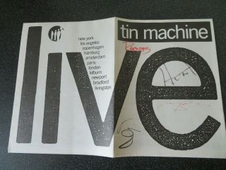 David Bowie - Signed - Official Tin Machine 1989 Tour Program - Signed By All 4