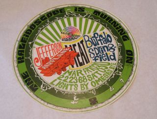 Kaleidoscope Jefferson Airplane Buffalo Springfield 1968 Round Poster