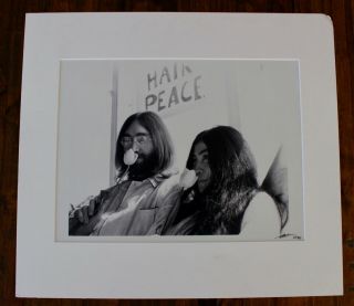 Beatles John Lennon And Yoko Ono 1969 Amsterdam Print (nico Koster)
